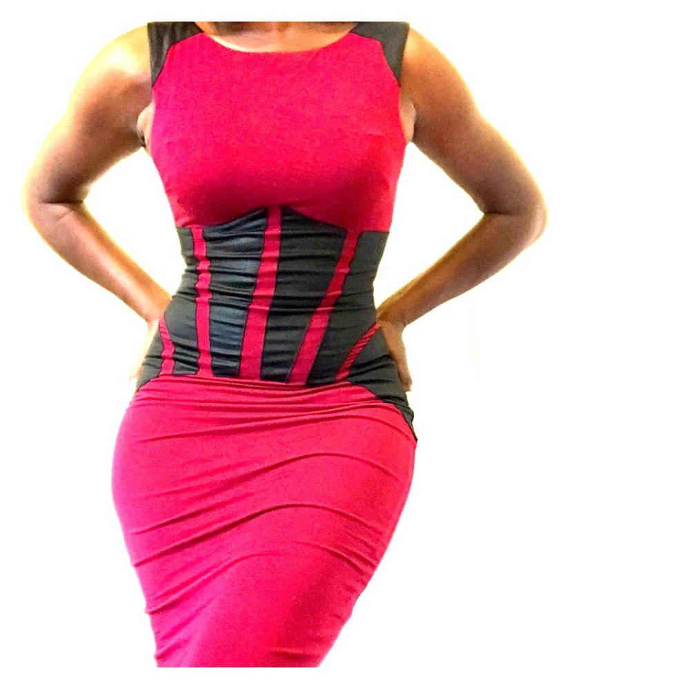 BeBe Red Dress w/black details